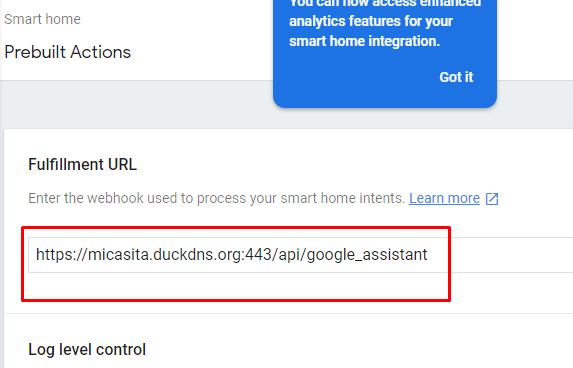 URL Home Assistant

