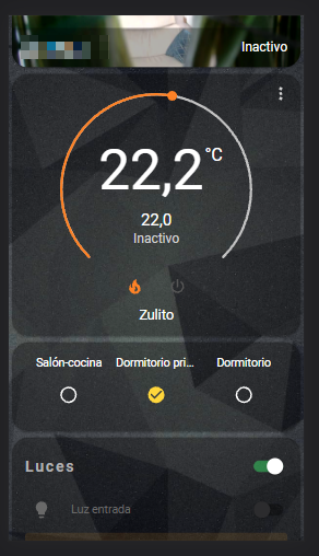 Sensor temperatura domótico